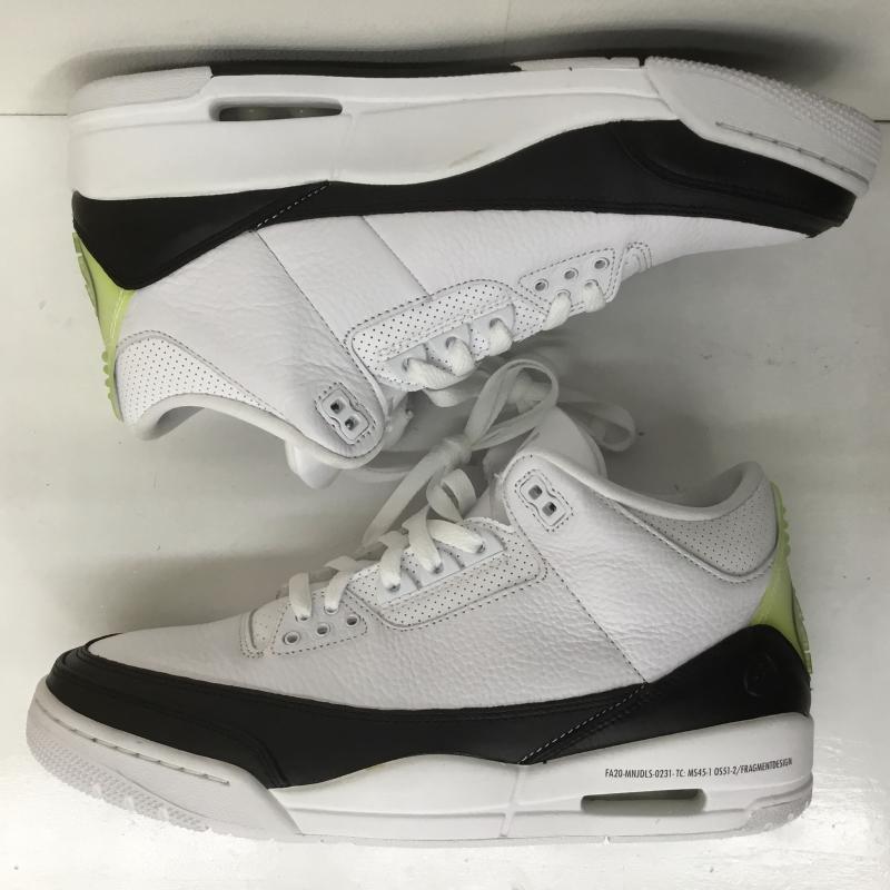 ナイキ NIKE スニーカー スニーカー FRAGMENT フラグメント AIR JORDAN 3 RETRO SP エア ジョーダン 3 レトロ SP DA3595-100 28.5cm ロゴ、文字 白 / ホワイト / X 黒 / ブラック /  メンズ USED 古着 中古 10107070