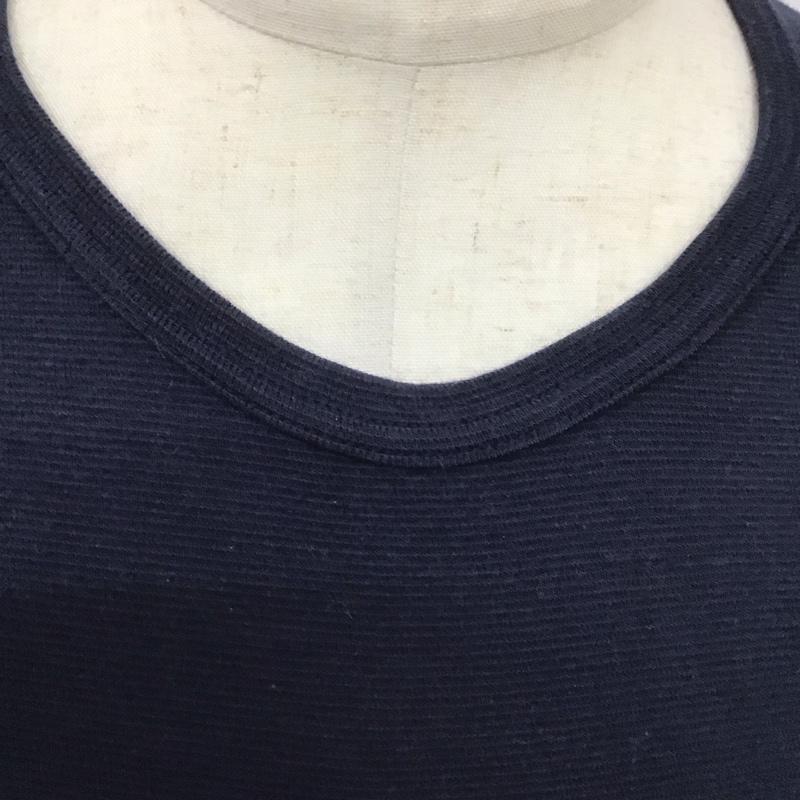 ハリウッドランチマーケット H.R MARKET カットソー 長袖 長袖カットソー 無地カットソー クルーネック 2 無地 紺 / ネイビー /  メンズ USED 古着 中古 10126775