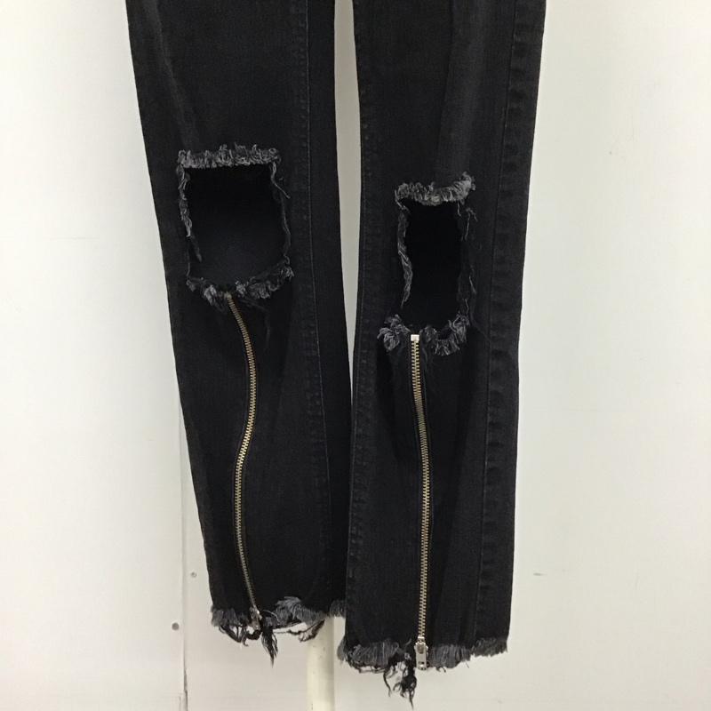 リルリリー lilLilly パンツ デニム、ジーンズ L18SS-PT201 ストレッチ S ダメージ加工 黒 / ブラック /  レディース USED 古着 中古 10117238