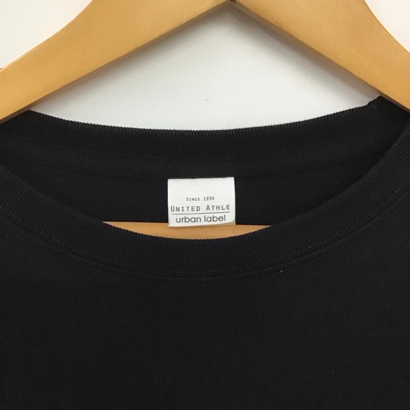 ユナイテッドアスレ United Athle Tシャツ 半袖 半袖カットソー プリントTシャツ クルーネックカットソー L ロゴ、文字 黒 / ブラック /  メンズ USED 古着 中古 10146661