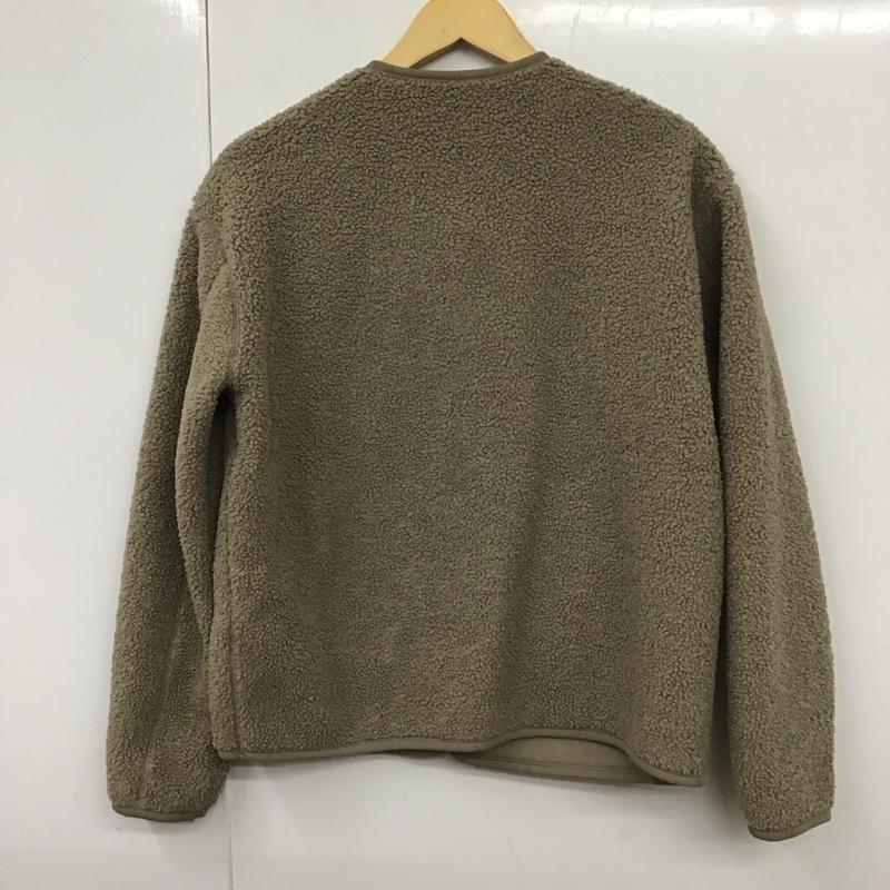ユニクロ UNIQLO ジャケット、上着 ジャケット、ブレザー 241-408760 フリースノーカラージャケット L 無地 茶 / ブラウン /  レディース USED 古着 中古 10130308