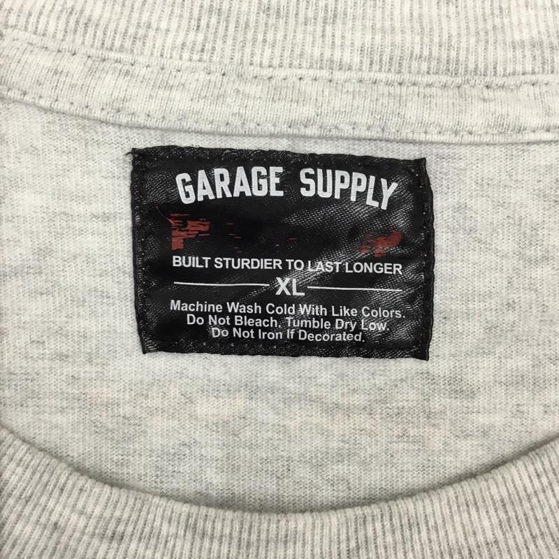 ポークチョップガレージサプライ PORKCHOP GARAGE SUPPLY Tシャツ 半袖 半袖カットソー プリントTシャツ クルーネックカットソー XL ロゴ、文字 灰 / グレー /  メンズ USED 古着 中古 10113869