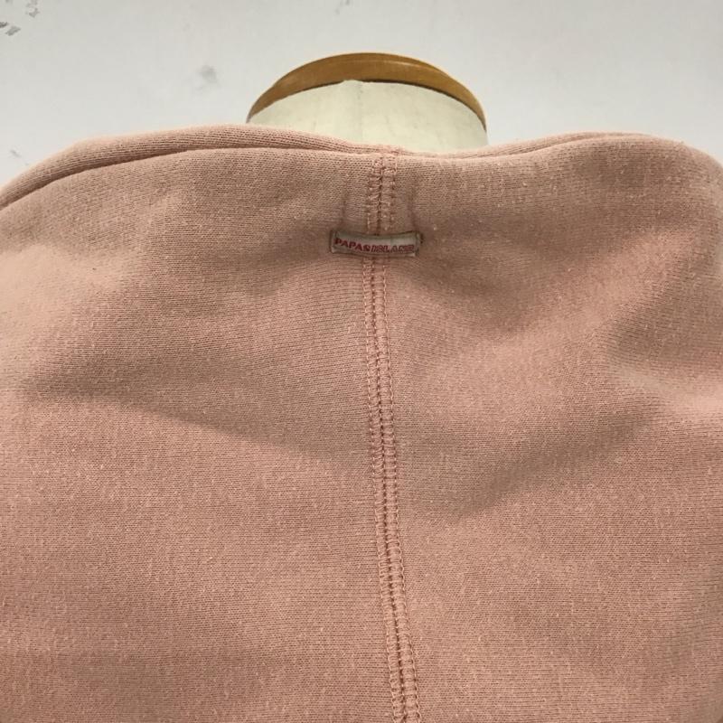 パパス PAPAS パーカー 長袖 L ロゴ、文字 桃 / ピンク /  メンズ USED 古着 中古 10123501