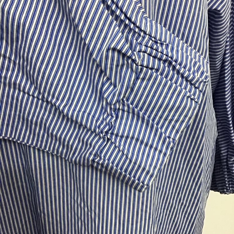 ザラ ZARA ワンピース ロングスカート 2518 844 044 ハーフジップ M チェック 青 / ブルー / X 白 / ホワイト /  レディース USED 古着 中古 10122047