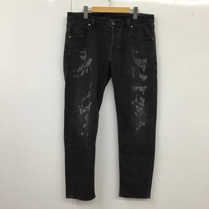 ディーゼル DIESEL パンツ デニム、ジーンズ デニムパンツ スリムパンツ ストレッチパンツ ジーンズ 34 無地 黒 / ブラック /  メンズ USED 古着 中古 10115620