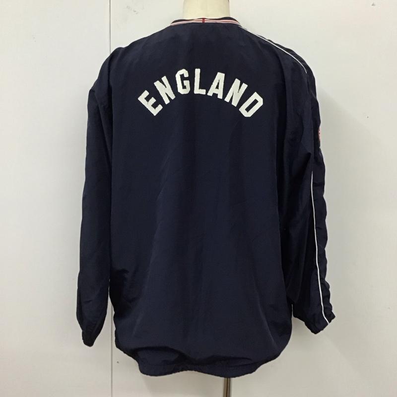 アンブロ UMBRO カットソー 長袖 長袖カットソー Vネックカットソー ロングスリーブカットソー 90s L ロゴ、文字 紺 / ネイビー /  メンズ USED 古着 中古 10120624