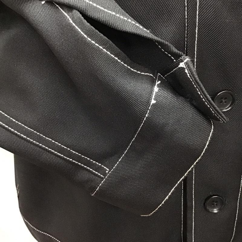 レイジブルー RAGEBLUE ジャケット、上着 ジャケット、ブレザー rb030183ad ステッチショートブルゾン 長袖シャツジャケット M 無地 黒 / ブラック /  メンズ USED 古着 中古 10118411