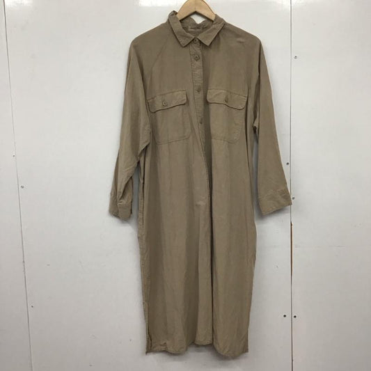 サマンサモスモス Samansa Mos2 ワンピース ロングスカート 1303845 リネン混ラグランワンピコート 長袖 FREE 無地 ベージュ / ベージュ /  レディース USED 古着 中古 10146420