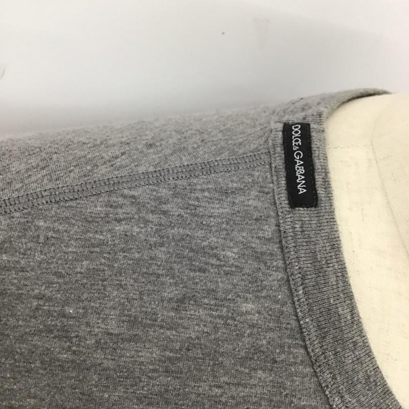 ドルチェアンドガッバーナ DOLCE&GABBANA Tシャツ 半袖 半袖カットソー プリントTシャツ クルーネックカットソー diabolik プリント 灰 / グレー /  メンズ USED 古着 中古 10127826