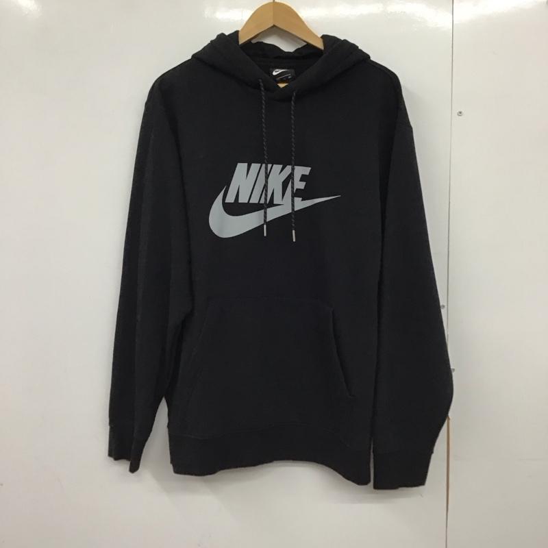 ナイキ NIKE パーカー 長袖 dm1237-010 長袖パーカー プルオーバー XXL ロゴ、文字 黒 / ブラック /  メンズ USED 古着 中古 10150327