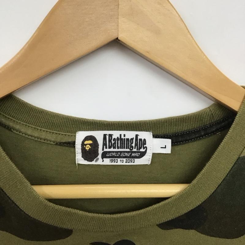 アベイシングエイプ A BATHING APE Tシャツ 半袖 半袖カットソー プリントTシャツ クルーネックカットソー L プリント マルチカラー / マルチカラー /  メンズ USED 古着 中古 10150592