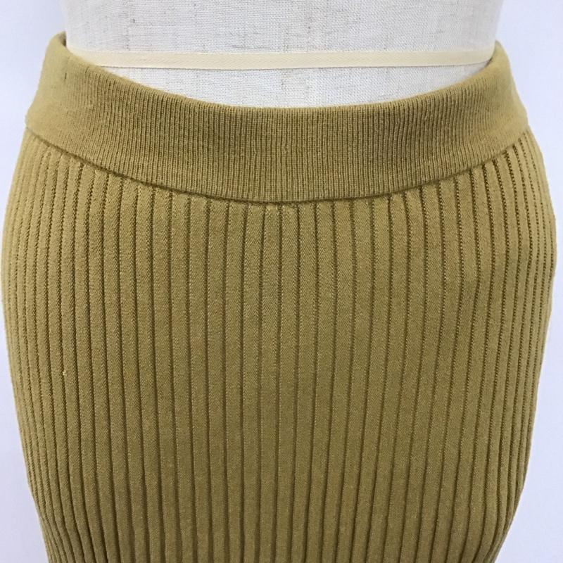 アイテムズ アーバンリサーチ ITEMS URBAN RESEARCH スカート ロングスカート WH84-25N017 リブ FREE 無地 マスタード / マスタード /  レディース USED 古着 中古 10111437
