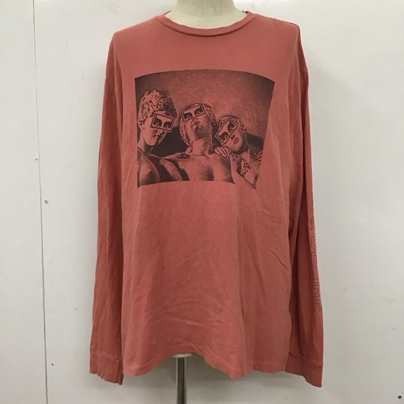 オベイ OBEY カットソー 長袖 長袖カットソー プリントカットソー クルーネック L プリント マルチカラー / マルチカラー /  メンズ USED 古着 中古 10127736