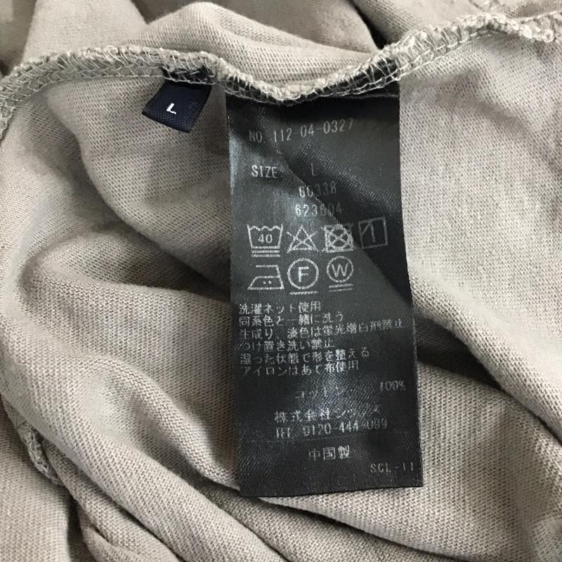 ペニーズ PENNEY S Tシャツ 長袖 112-04-0327 SHIPS別注 FOX ロゴ ワッペン ソリッド モックネック ロンT L ワンポイント 灰 / グレー /  メンズ USED 古着 中古 10118335