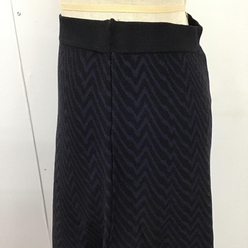 トラッゾドンナ Torrazzo Donna スカート ロングスカート 85-3473 フリンジ フレアスカート タグ付き M  黒 / ブラック / X 紺 / ネイビー /  レディース USED 古着 中古 10123233