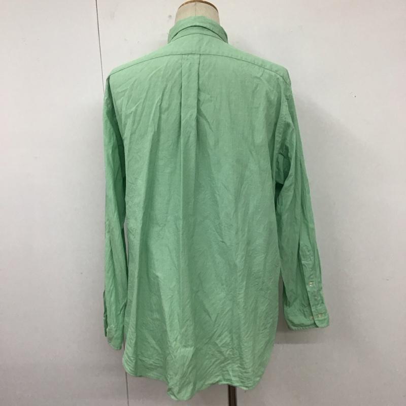 ラルフローレン RALPHLAUREN シャツ、ブラウス 長袖 長袖シャツ カジュアルシャツ カラーシャツ ボタンダウンシャツ ロゴ、文字 緑 / グリーン /  メンズ USED 古着 中古 10111649