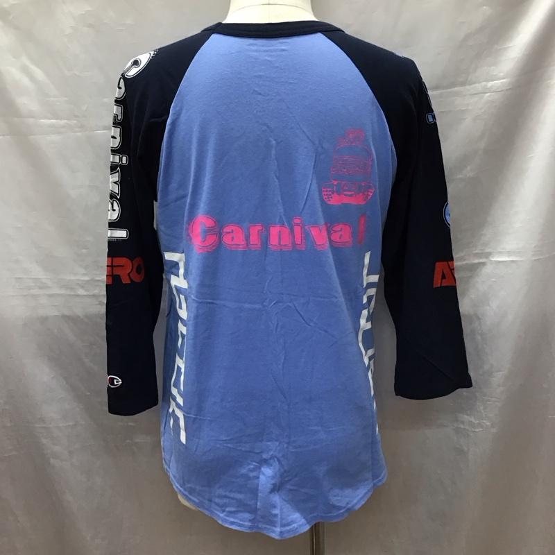 チャンピオン Champion カットソー 長袖 長袖カットソー クルーネックカットソー ロングスリーブカットソー プリントTシャツ M プリント マルチカラー / マルチカラー /  メンズ USED 古着 中古 10121289