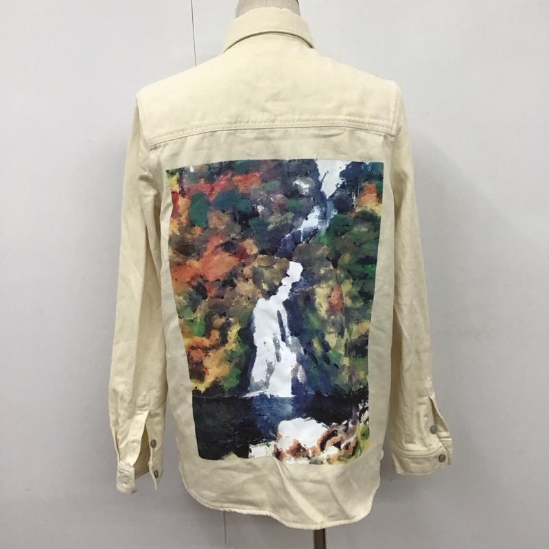 ザラ ZARA シャツ、ブラウス 長袖 長袖シャツ カラーシャツ プリントシャツカットソー アウター S プリント オフホワイト / オフホワイト /  メンズ USED 古着 中古 10107232