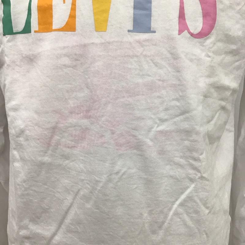 リーバイス Levi s Tシャツ 長袖 ロンT クルーネック カラフルロゴ L プリント 白 / ホワイト /  メンズ USED 古着 中古 10122982