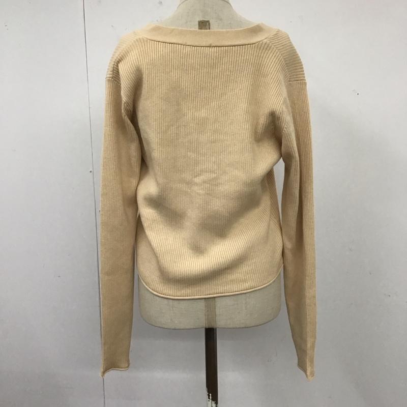 ローリーズファーム LOWRYS FARM カーディガン 長袖 LF622161TS Vネック タグ付き FREE 無地 ベージュ / ベージュ /  レディース USED 古着 中古 10122075