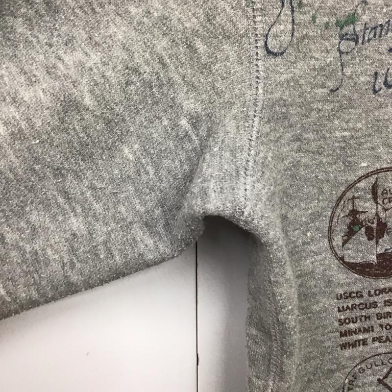 アヴィレックス AVIREX U.S.A. カットソー 半袖 半袖カットソー プリントTシャツ クルーネックカットソー L プリント 灰 / グレー /  メンズ USED 古着 中古 10131427