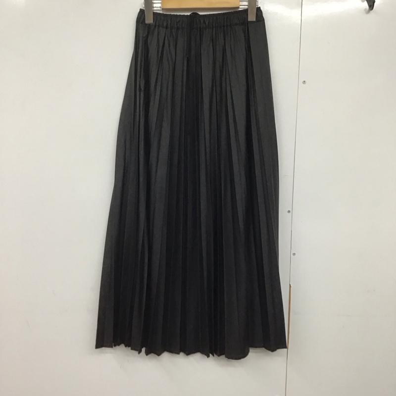 ニコアンド niko and... スカート ロングスカート L 無地 黒 / ブラック /  レディース USED 古着 中古 10143398