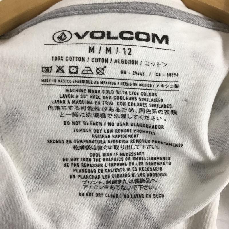 ボルコム VOLCOM Tシャツ 半袖 半袖カットソー プリントTシャツ クルーネックカットソー M プリント 白 / ホワイト /  メンズ USED 古着 中古 10132822