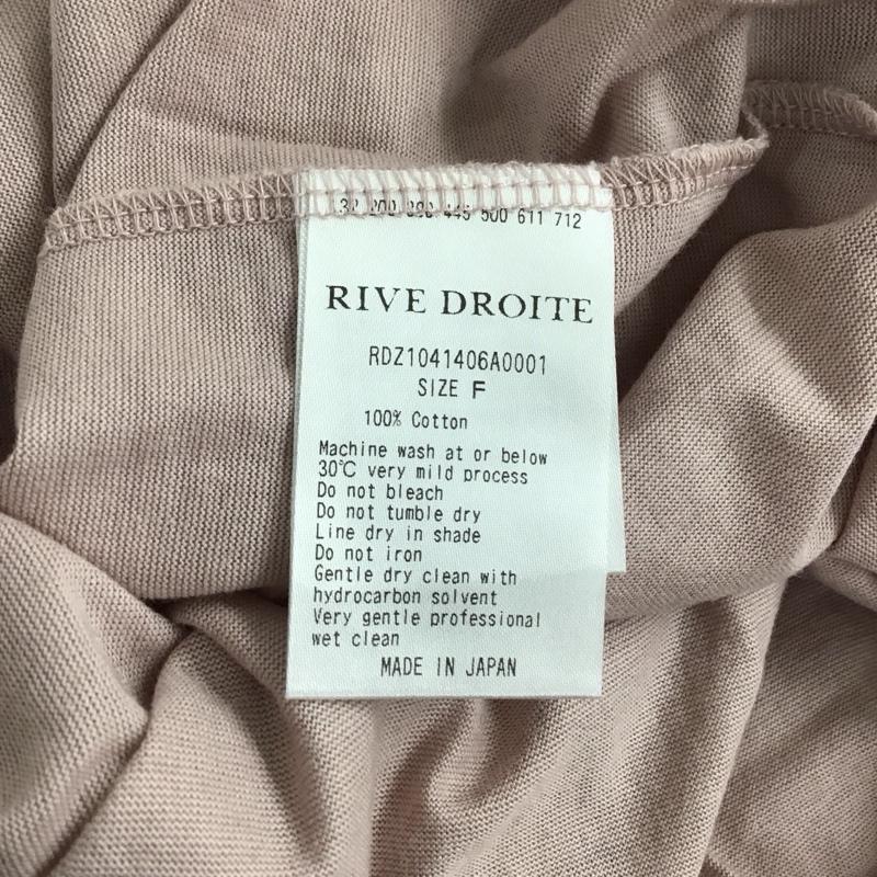 リヴドロワ RIVE DROITE Tシャツ 半袖 半袖カットソー プリントTシャツ クルーネックカットソー FREE ロゴ、文字 桃 / ピンク /  レディース USED 古着 中古 10135074