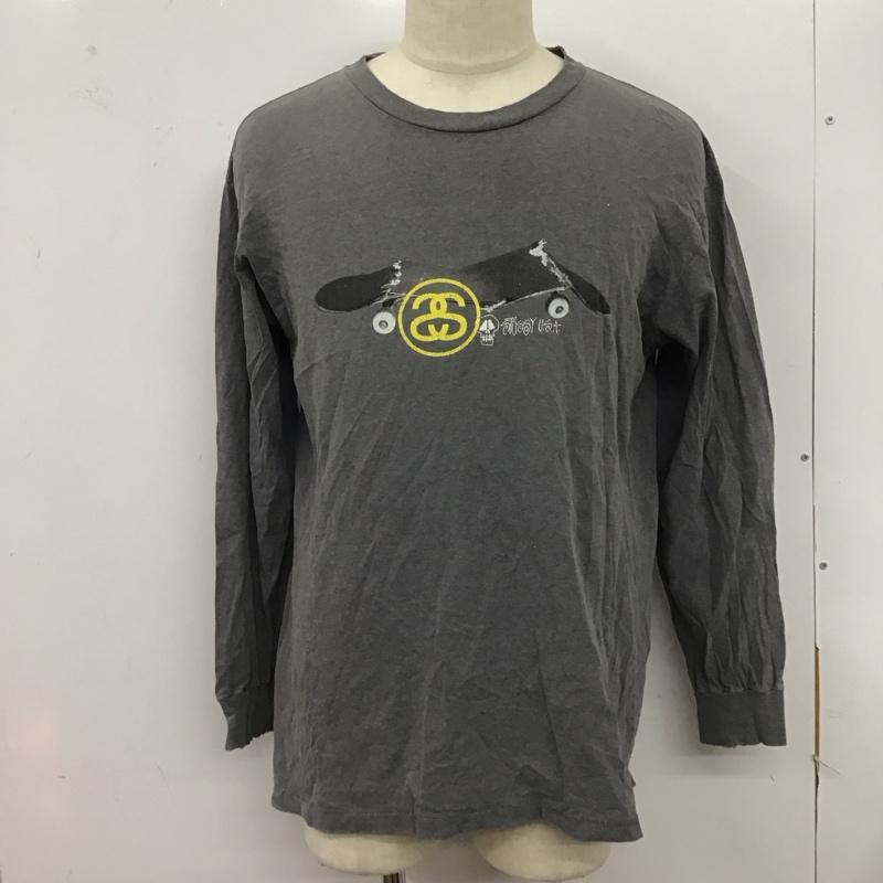 ステューシー STUSSY カットソー 長袖 長袖 L プリント 灰 / グレー /  メンズ USED 古着 中古 10124495