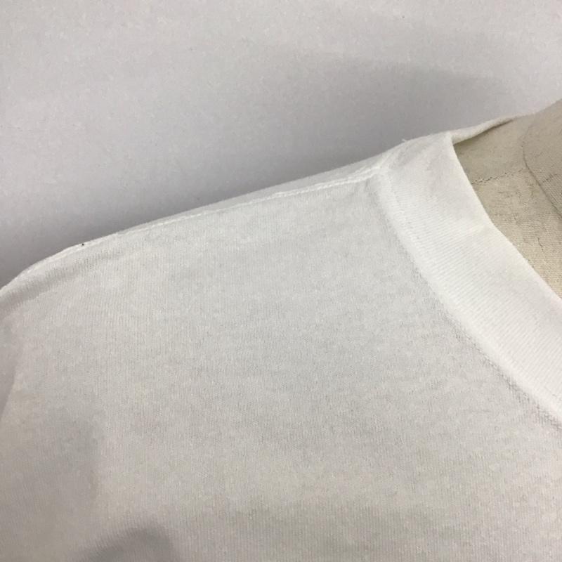 ユニクロ UNIQLO Tシャツ 半袖 341-473124 プリントTシャツ 半袖カットソー クルーネックカットソー XL ロゴ、文字 白 / ホワイト /  メンズ USED 古着 中古 10126530