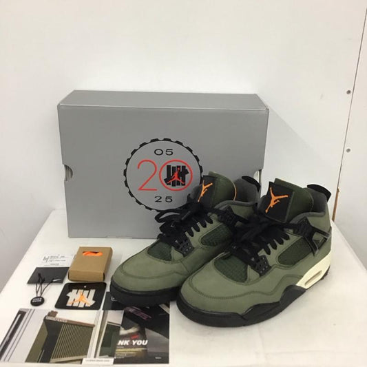 ナイキ NIKE スニーカー スニーカー IB1519-200 UNDEFEATED AIR JORDAN 4 RETRO OG SP 28cm 箱有 28.0cm ロゴ、文字 黒 / ブラック / X カーキ / カーキ /  メンズ USED 古着 中古 10141045