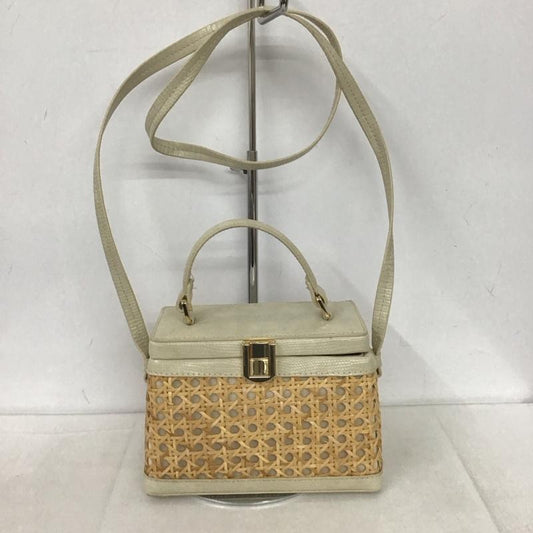 ザラ ZARA ハンドバッグ ハンドバッグ 6263 910 001 かごバッグ ショルダーバッグ 2WAY 無地 ベージュ / ベージュ / X アイボリー / アイボリー /  レディース USED 古着 中古 10135273