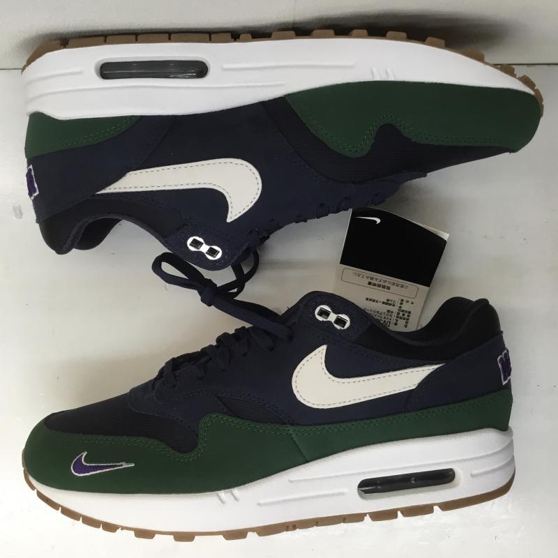 ナイキ NIKE スニーカー スニーカー WMNS AIR MAX 1  87 QS ウィメンズ エア マックス 1  87 QS DV3887-400 タグ付 26.0cm ロゴ、文字 紺 / ネイビー / X 緑 / グリーン /  メンズ USED 古着 中古 10107074