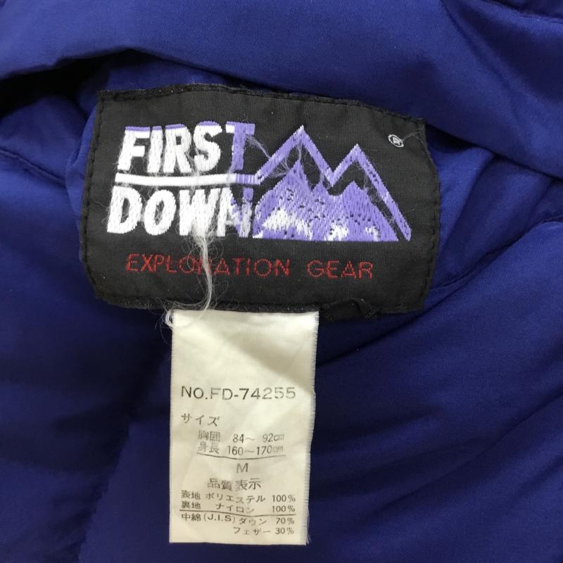 ファーストダウン FIRST DOWN ジャケット、上着 ダウンジャケット FD-74255 リバーシブル　ダウンジャケット M ロゴ、文字 黒 / ブラック / X 青 / ブルー /  メンズ USED 古着 中古 10138298