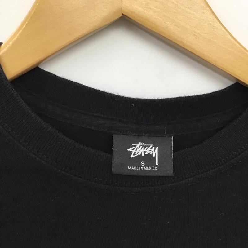 ステューシー STUSSY Tシャツ 半袖 半袖カットソー プリントTシャツ クルーネックカットソー S ロゴ、文字 黒 / ブラック /  メンズ USED 古着 中古 10150589