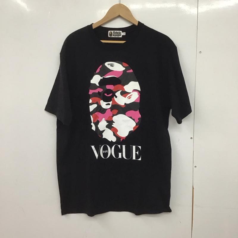アベイシングエイプ A BATHING APE Tシャツ 半袖 半袖カットソー プリントTシャツ クルーネックカットソー XL プリント 黒 / ブラック /  メンズ USED 古着 中古 10146830