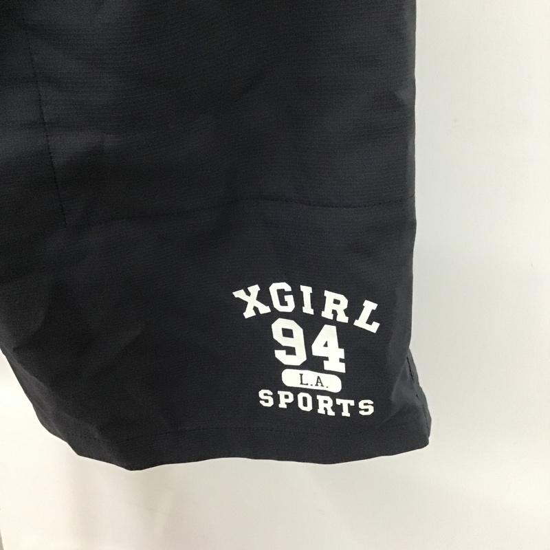 エックスガール X-girl パンツ ショートパンツ 05156701 ハーフパンツ M ロゴ、文字 紺 / ネイビー /  レディース USED 古着 中古 10107174