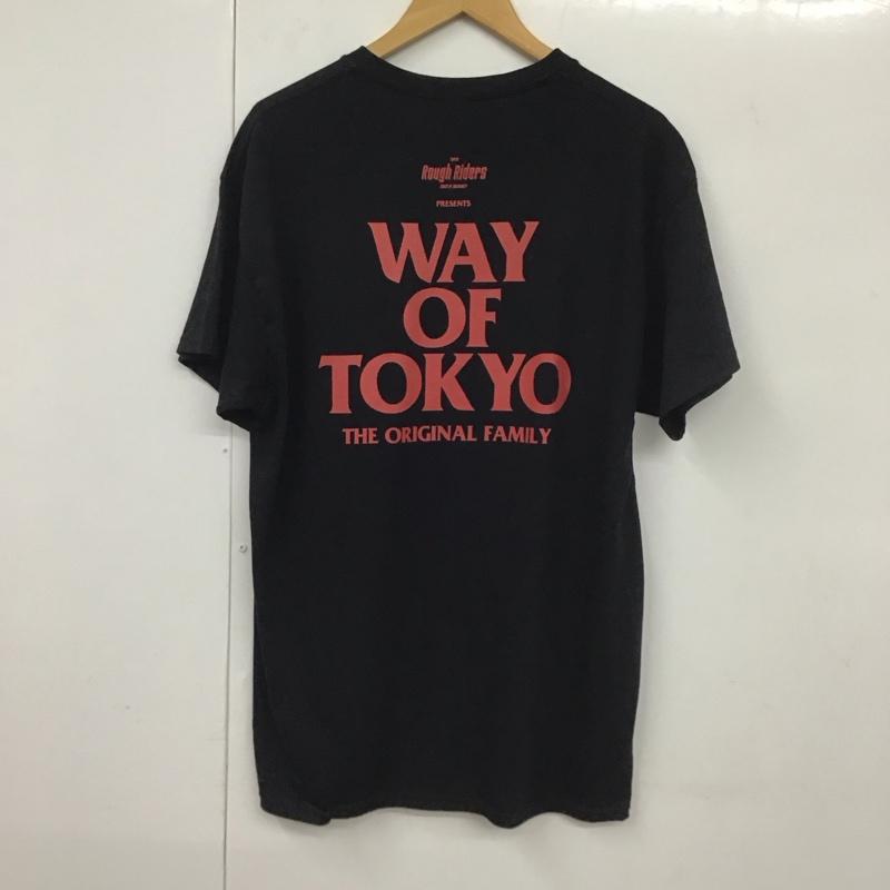 ラッツ RATS Tシャツ 半袖 半袖カットソー プリントTシャツ クルーネックカットソー L プリント 黒 / ブラック /  メンズ USED 古着 中古 10131228