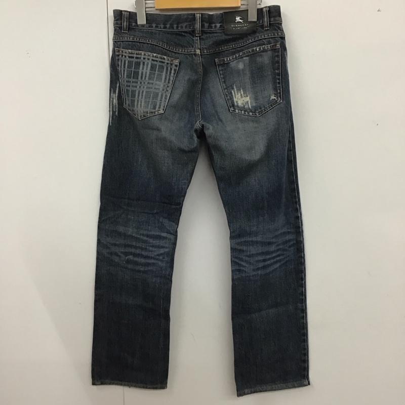 バーバリーブラックレーベル BURBERRY BLACK LABEL パンツ デニム、ジーンズ デニムパンツ ストレートパンツ ワイドパンツ カジュアルパンツ 無地 インディゴ / インディゴ /  メンズ USED 古着 中古 10120045