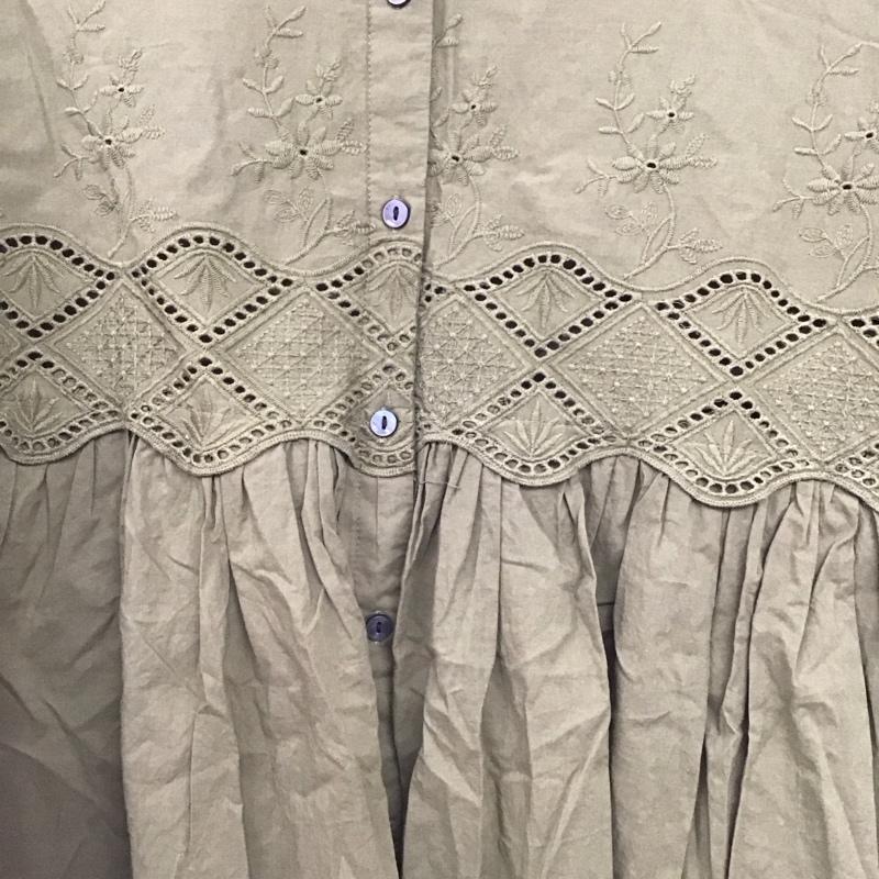 サマンサモスモス Samansa Mos2 チュニック 半袖 FREE 無地 カーキ / カーキ /  レディース USED 古着 中古 10144019