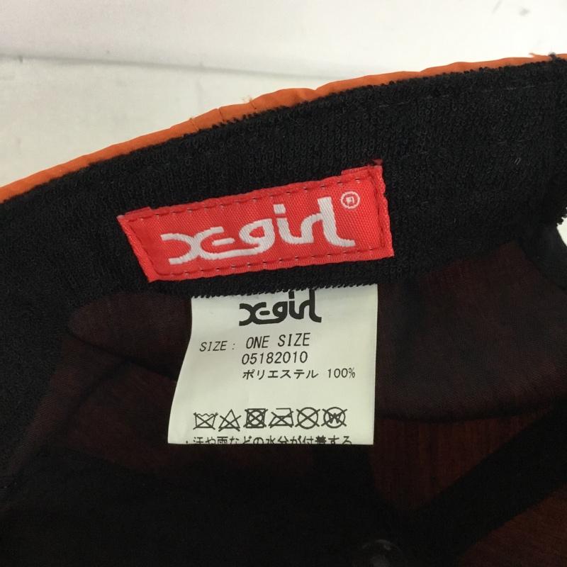 エックスガール X-girl 帽子 キャップ 05182010 SK8 6PANEL CAP ONE SIZE ロゴ、文字 橙 / オレンジ /  レディース USED 古着 中古 10143767