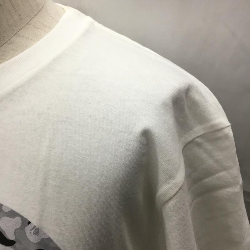 ベイプ BAPE Tシャツ 半袖 半袖カットソー プリントTシャツ クルーネックカットソー M プリント 白 / ホワイト /  メンズ USED 古着 中古 10114088