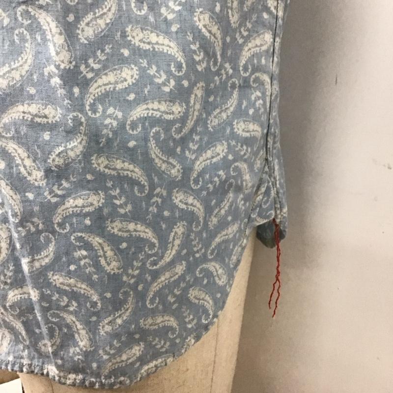 シュガーケーン SUGAR CANE シャツ、ブラウス 半袖 半袖シャツ プリントシャツ ポケットシャツ S ペイズリー 水色 / ライトブルー /  メンズ USED 古着 中古 10126532