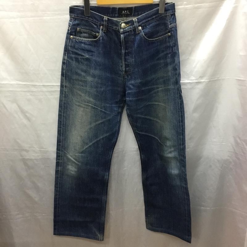 アーペーセー A.P.C. パンツ デニム、ジーンズ デニムパンツ ストレートパンツ ワイドパンツ カジュアルパンツ 31インチ 無地 インディゴ / インディゴ /  メンズ USED 古着 中古 10114843