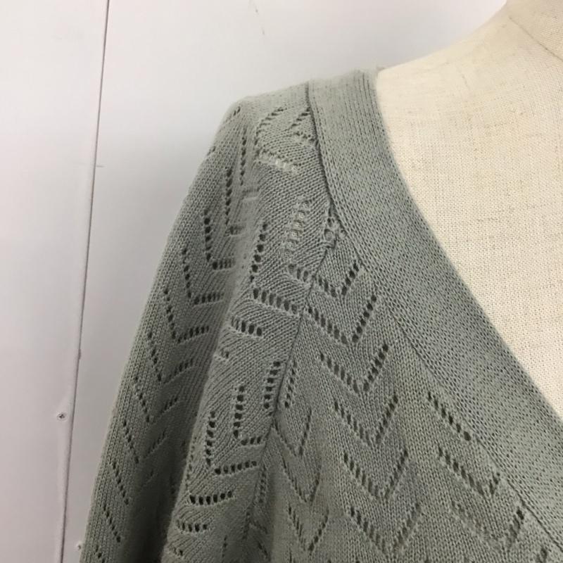 エヘカソポ ehka sopo カーディガン 長袖 M 無地 水色 / ライトブルー /  レディース USED 古着 中古 10122215