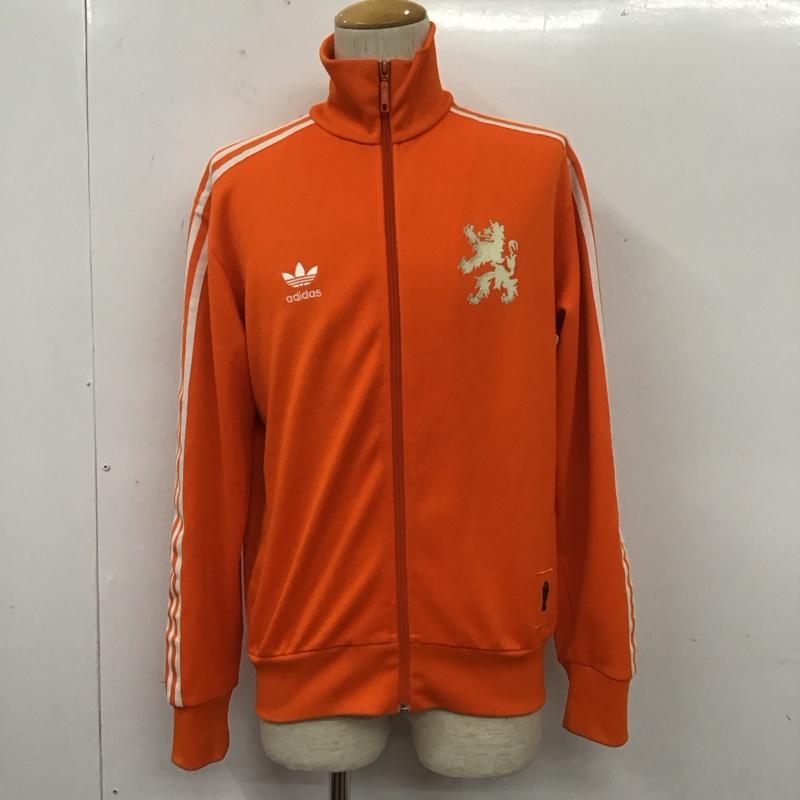 アディダス adidas ジャケット、上着 ジャンパー、ブルゾン 705766 オランダ代表 ジャージ ジップアップジャケット カジュアルジャケット L ロゴ、文字 橙 / オレンジ /  メンズ USED 古着 中古 10107095