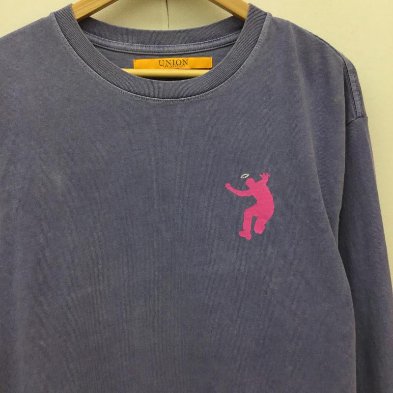 ユニオン UNION Tシャツ 長袖 UNION ORIFINAL BACCDA LS TEE L ロゴ、文字 紫 / パープル /  メンズ USED 古着 中古 10149773