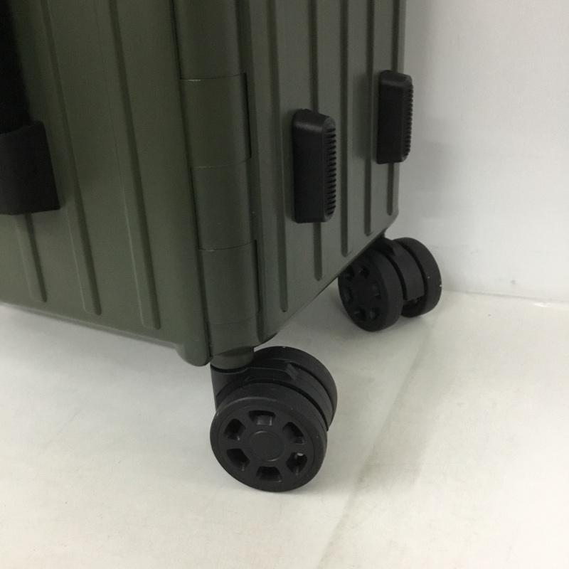 アンドフラット &.FLAT スーツケース、トランク スーツケース、トランク FL14-4-00002 折りたたみ ハードキャリーバッグ キャリーケース 箱有 ロゴ、文字 カーキ / カーキ /  メンズ USED 古着 中古 10137509