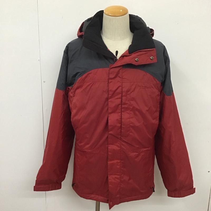 エルエルビーン L.L.Bean ジャケット、上着 ジャンパー、ブルゾン ジップアップジャケット ジャンパー アウター フード付きジャケット S ロゴ、文字 えんじ / ワインレッド / X 黒 / ブラック /  メンズ USED 古着 中古 10111263