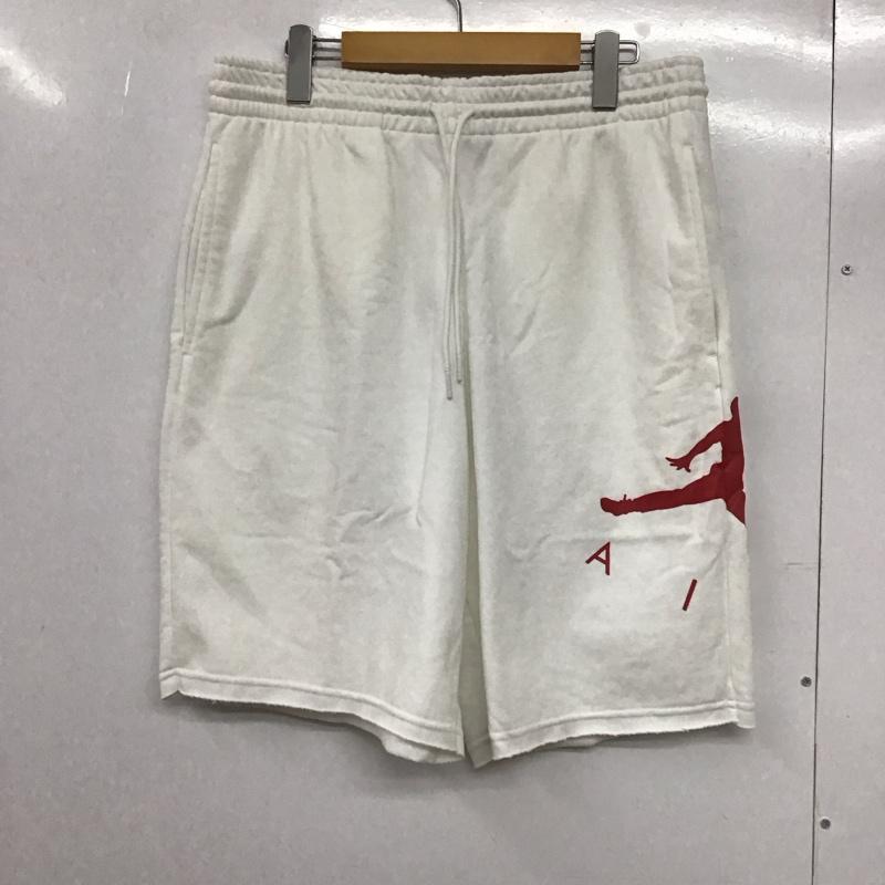 エアジョーダン AIR JORDAN パンツ ショートパンツ ショートパンツ ハーフパンツ カジュアルパンツ スウェットパンツ M ロゴ、文字 白 / ホワイト /  メンズ USED 古着 中古 10145547